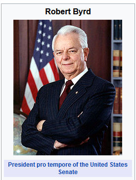 Robert Byrd's relationship with the KKK