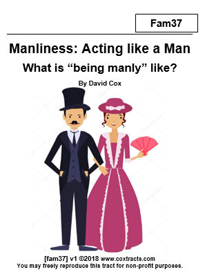Be a man, act manly is a reasoned argument from Scripture (the Bible) on why men should act manly. Men here excludes transgender women who transgender to be men.